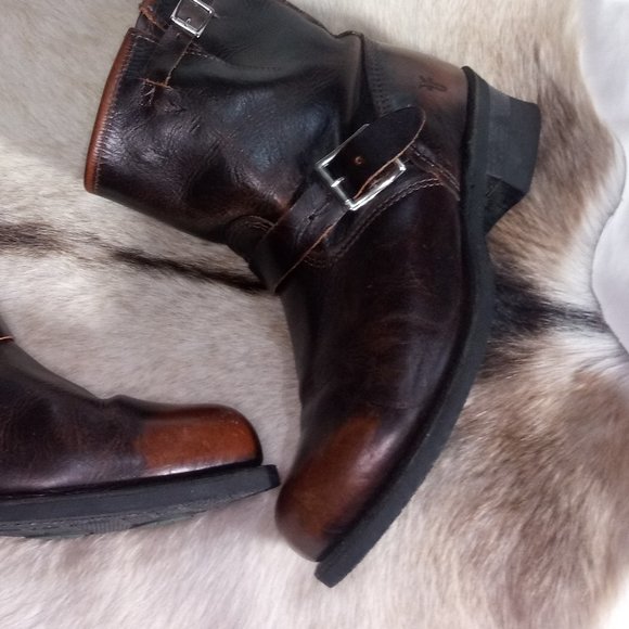 FRYE SMITH ENGINEER BOOTS CARAMEL COLOR - Picture 2 of 12